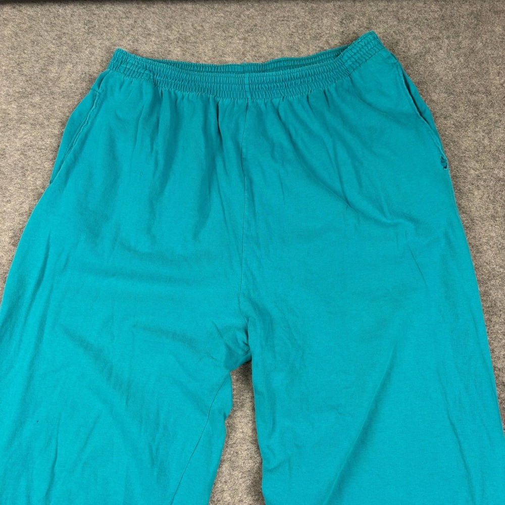 BVD Leisurewear Sweatpants Mens‎ Large Teal Blue Vintage 90s Cotton Made in USA